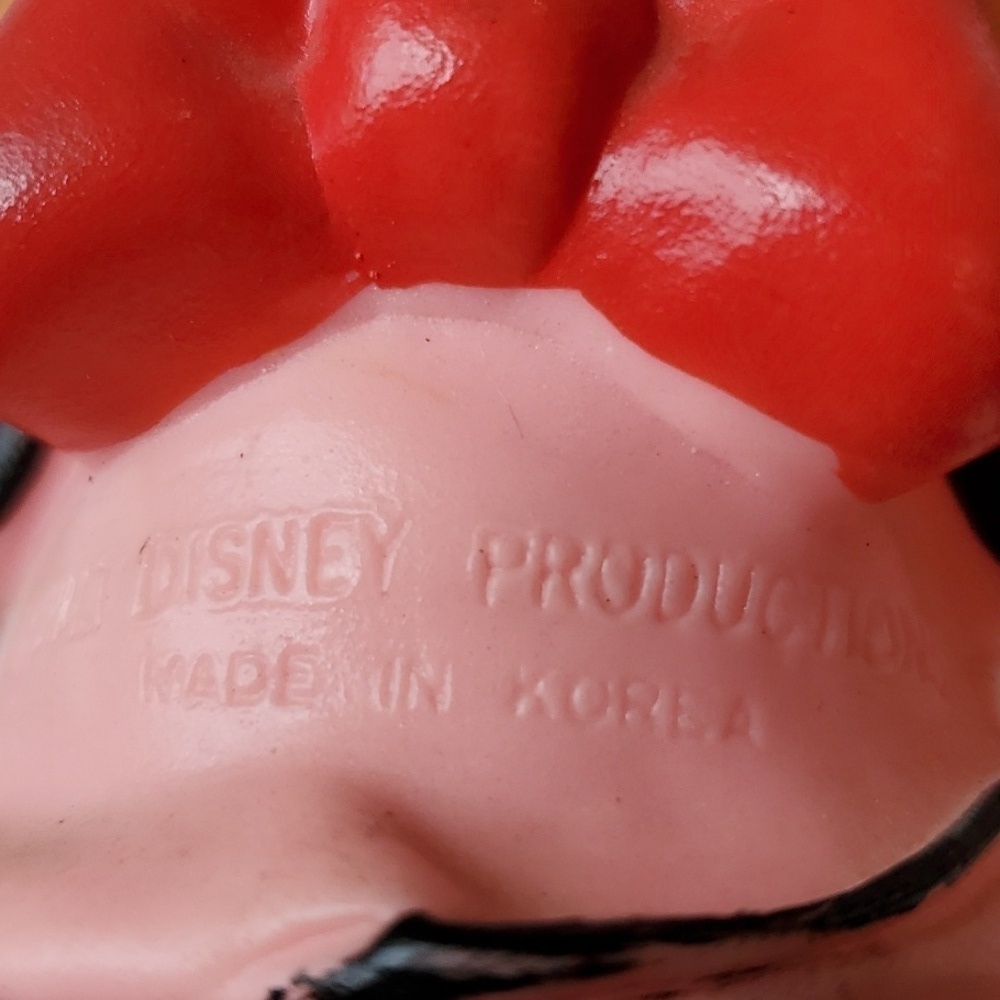 Disney Vintage Made in Korea 80'S Rubber Micky & Minnie Mouse original price tag - Picture 9 of 13